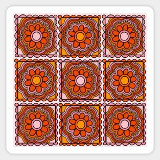 Flower Granny Square Print Sticker